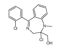 [7-chloro-5-(2-chlorophenyl)-1-methyl-2,3-dihydro-1,4-benzodiazepin-2-yl]methanol Structure