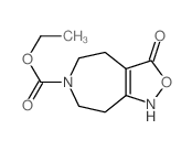 6H-Isoxazolo[3,4-d]azepine-6-carboxylicacid, 1,3,4,5,7,8-hexahydro-3-oxo-, ethyl ester结构式