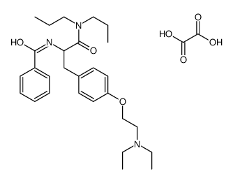 N-[3-[4-[2-(diethylamino)ethoxy]phenyl]-1-(dipropylamino)-1-oxopropan-2-yl]benzamide,oxalic acid Structure