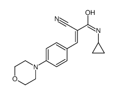 2-cyano-N-cyclopropyl-3-(4-morpholin-4-ylphenyl)prop-2-enamide结构式