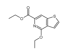 4-ethoxy-thieno[3,2-c]pyridine-6-carboxylic acid ethyl ester结构式