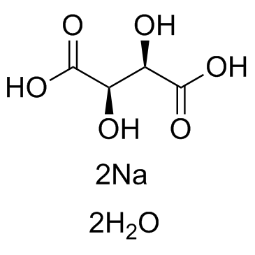 Disodium tartrate dihydrate Structure