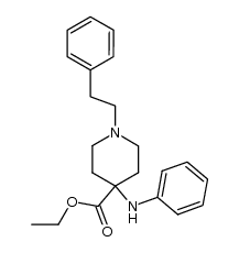 4-anilino-1-phenethyl-piperidine-4-carboxylic acid ethyl ester结构式