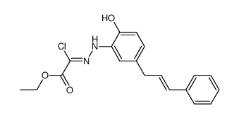 chloro-[2-hydroxy-5-(3t-phenyl-allyl)-phenylhydrazono]-acetic acid ethyl ester Structure