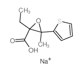 2-ethyl-3-methyl-3-thiophen-2-yl-oxirane-2-carboxylic acid结构式