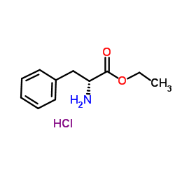 (R)-2-氨基-3-苯基丙酸乙酯盐酸盐结构式