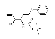 [(1R,2S)-2-Hydroxy-1-(2-phenylsulfanyl-ethyl)-but-3-enyl]-carbamic acid tert-butyl ester Structure
