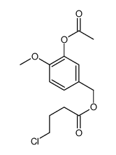 (3-acetyloxy-4-methoxyphenyl)methyl 4-chlorobutanoate结构式