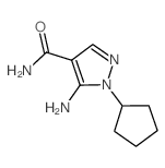 5-氨基-1-环戊基-1H-吡唑-4-羧酰胺结构式