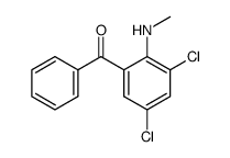 2-(N-methyl)amino-3,5-dichlorobenzophenone结构式