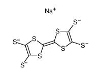 monosodium mono([2,2'-bi(1,3-dithiolylidene)]-4,4',5,5'-tetrakis(thiolate))结构式