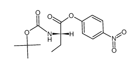 Boc-L-α-氨基丁酸4-硝基苯酯结构式