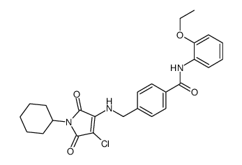 4-[[(4-chloro-1-cyclohexyl-2,5-dioxopyrrol-3-yl)amino]methyl]-N-(2-ethoxyphenyl)benzamide Structure