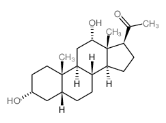 Pregnan-20-one, 3,12-dihydroxy-, (3.alpha.,5.beta.,12.alpha.)-结构式