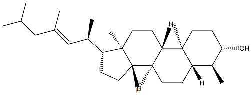 4α,23-Dimethyl-5α-cholest-22-en-3β-ol结构式