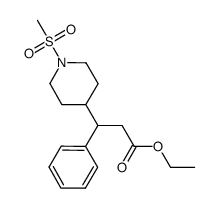 ethyl 3-phenyl-3-(N-methanesulphonylpiperidin-4-yl)propionate结构式
