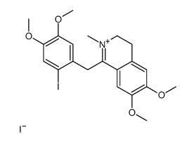 1-[(2-iodo-4,5-dimethoxyphenyl)methyl]-6,7-dimethoxy-2-methyl-3,4-dihydroisoquinolin-2-ium,iodide结构式