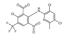 3,5-dichloro-N-[3-chloro-2,6-dinitro-4-(trifluoromethyl)phenyl]-6-methylpyridin-2-amine structure