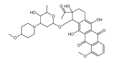 3'-(4-methoxy-1-piperidinyl)-3'-deaminodaunorubicin结构式