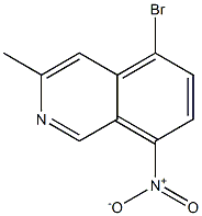 5-溴-3-甲基-8-硝基异喹啉结构式