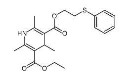 3-O-ethyl 5-O-(2-phenylsulfanylethyl) 2,4,6-trimethyl-1,4-dihydropyridine-3,5-dicarboxylate Structure