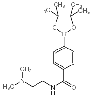 4-(N-[2-(二甲基氨)乙基]氨基甲酰)苯硼酸频哪酯结构式