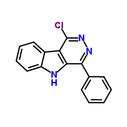 1-Chloro-4-phenyl-5H-pyridazino[4,5-b]indole Structure