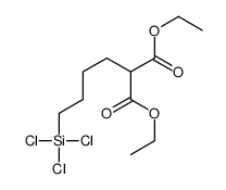 diethyl 2-(4-trichlorosilylbutyl)propanedioate结构式