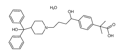 4-[4-[4-(hydroxydiphenylmethyl)-1-piperidinyl]-1-hydroxybutyl]-alpha,alpha-dimethylbenzeneacetic acid Structure