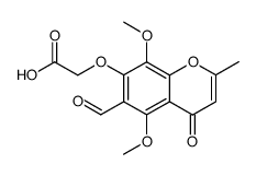 (6-formyl-5,8-dimethoxy-2-methyl-4-oxo-4H-chromen-7-yloxy)-acetic acid Structure
