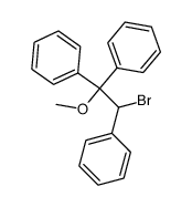 (2-bromo-1,1,2-triphenyl-ethyl)-methyl ether结构式