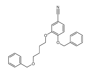 4-phenylmethoxy-3-(4-phenylmethoxybutoxy)benzonitrile Structure