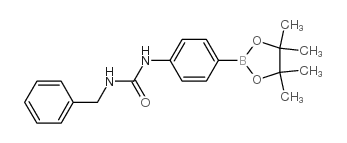 4-(3-苄基脲)苯基硼酸频哪醇酯结构式