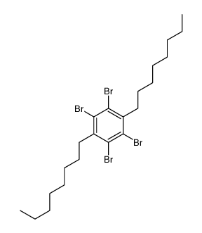 1,2,4,5-tetrabromo-3,6-dioctylbenzene Structure