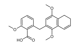 2-<(5,8-dimethoxy-3,4-dihydro-7-naphthyl)methyl>-6-methoxybenzoic acid Structure