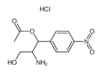 1-(p-Nitrophenyl)-2-amino-1-acetoxy-3-propanol hydrochloride Structure