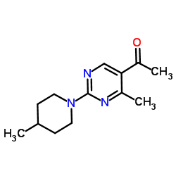 1-[4-Methyl-2-(4-methyl-1-piperidinyl)-5-pyrimidinyl]ethanone Structure
