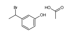 acetic acid,3-(1-bromoethyl)phenol Structure