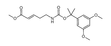 5-[1-(3,5-dimethoxy-phenyl)-1-methyl-ethoxycarbonylamino]-pent-2-enoic acid methyl ester Structure