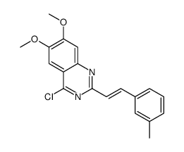 4-chloro-6,7-dimethoxy-2-[2-(3-methylphenyl)ethenyl]quinazoline Structure