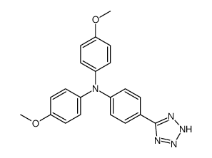 N,N-bis(4-methoxyphenyl)-4-(2H-tetrazol-5-yl)aniline结构式