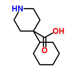 4-Cyclohexyl-4-piperidinecarboxylic acid Structure