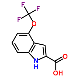 4-(三氟甲氧基)-1H-吲哚-2-羧酸结构式