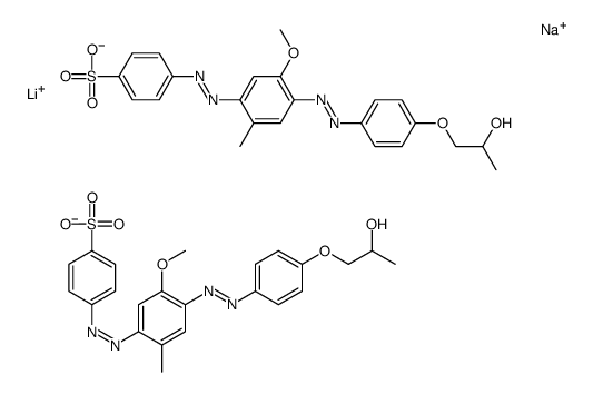 lithium sodium 4-[[4-[[4-(2-hydroxypropoxy)phenyl]azo]-5-methoxy-2-methylphenyl]azo]benzenesulphonate Structure