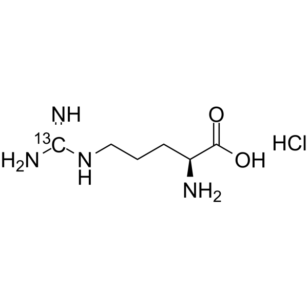 L-精氨酸盐酸盐 13C (盐酸盐)结构式