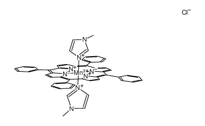 bis(N-methylimidazole)(tetraphenylphorphyrinato)manganese(III) chloride结构式