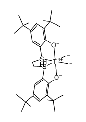 [(OC6H2-(t-Bu)2-4,6)2(SC2H4S)TiMe2]结构式