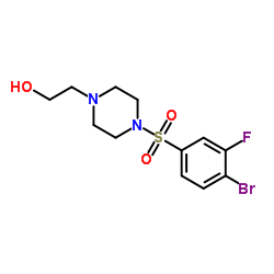 2-{4-[(4-Bromo-3-fluorophenyl)sulfonyl]-1-piperazinyl}ethanol Structure