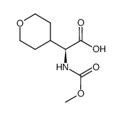 (S)-2-(methoxycarbonylamino)-2-(tetrahydro-2H-pyran-4-yl)ethanoic acid Structure