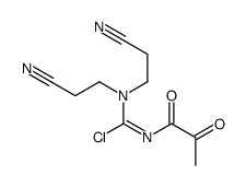 N,N-bis(2-cyanoethyl)-N'-(2-oxopropanoyl)carbamimidoyl chloride Structure
